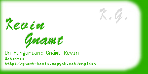 kevin gnamt business card